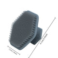 Soft Silicone Beard Shaving Brush with Finger Ring Grip Lathering Tool for Men's Facial Grooming & Shaving Oasis Select grey