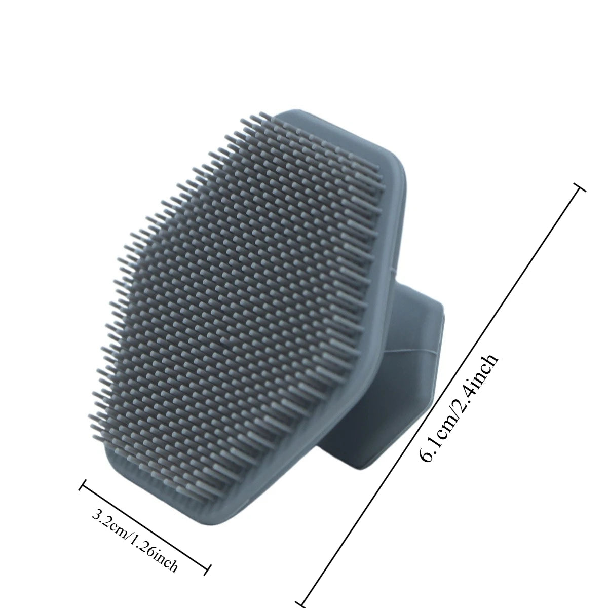 Soft Silicone Beard Shaving Brush with Finger Ring Grip Lathering Tool for Men's Facial Grooming & Shaving Oasis Select grey