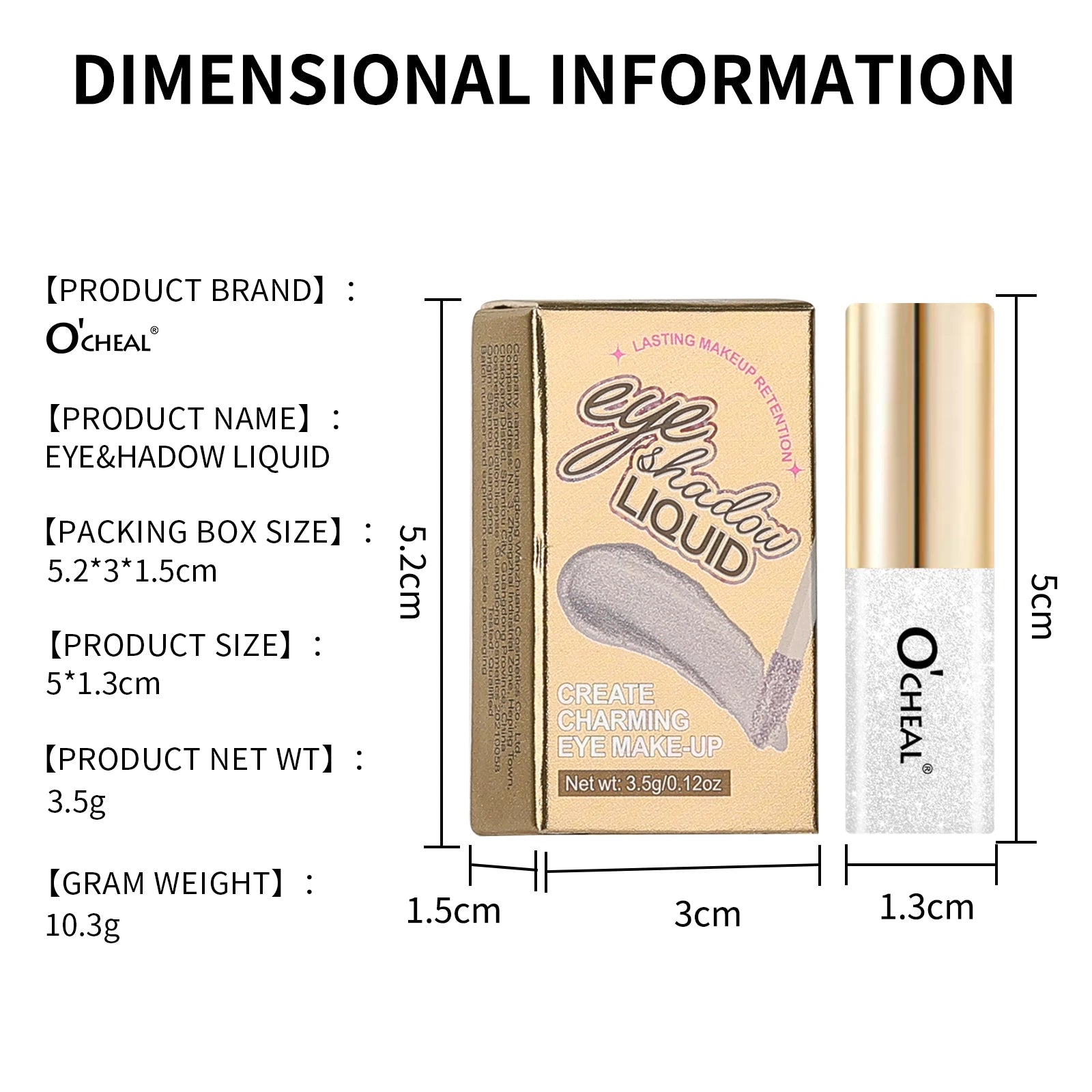 O’cheal Liquid Eye Shadow Neck Diamonds Shiny Waterproof Charming Silkworm Shimmer Eye Makeup Cosmetics Glitter Highly Pigmented Oasis Select
