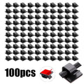10/30/100PCS Cable Organizer Clips Cable Management Wire Manager Cord Holder USB Charging Data Line Bobbin Winder Wall Mounted Oasis Select 100PCS-Black