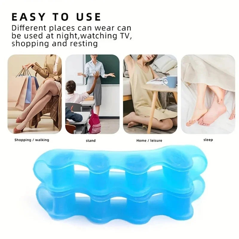Soft Silicone Toe Spacers – Reusable Gel Separators, 2-Pack Toe Spacers Oasis Select