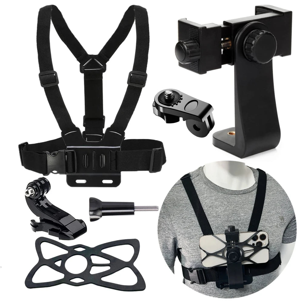 Chest Strap 360° Phone Mount for GoPro & Action Cameras
