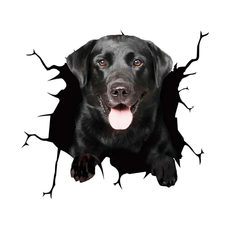 1Pc 3D Dog Pattern Waterproof PVC Toilet Sticker Creative WC Bathroom Stickers Home Decorations Cute Mouse Expression Decals Oasis Select style G-15X15CM