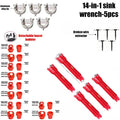 Sink bathroom wrench plumbing installation tool household water pipe faucet angle valve sink maintenance disassembly wrench Oasis Select 14-in-1-5pcs
