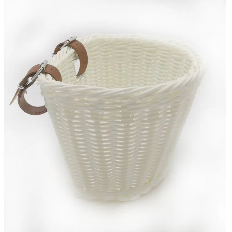 Eco-friendly Woven Rattan Baskets - Fit Scooters Baby Walkers Children's Bikes & Electric Vehicles Multiple Sizes Rattan Basket Oasis Select White 21x17x16CM
