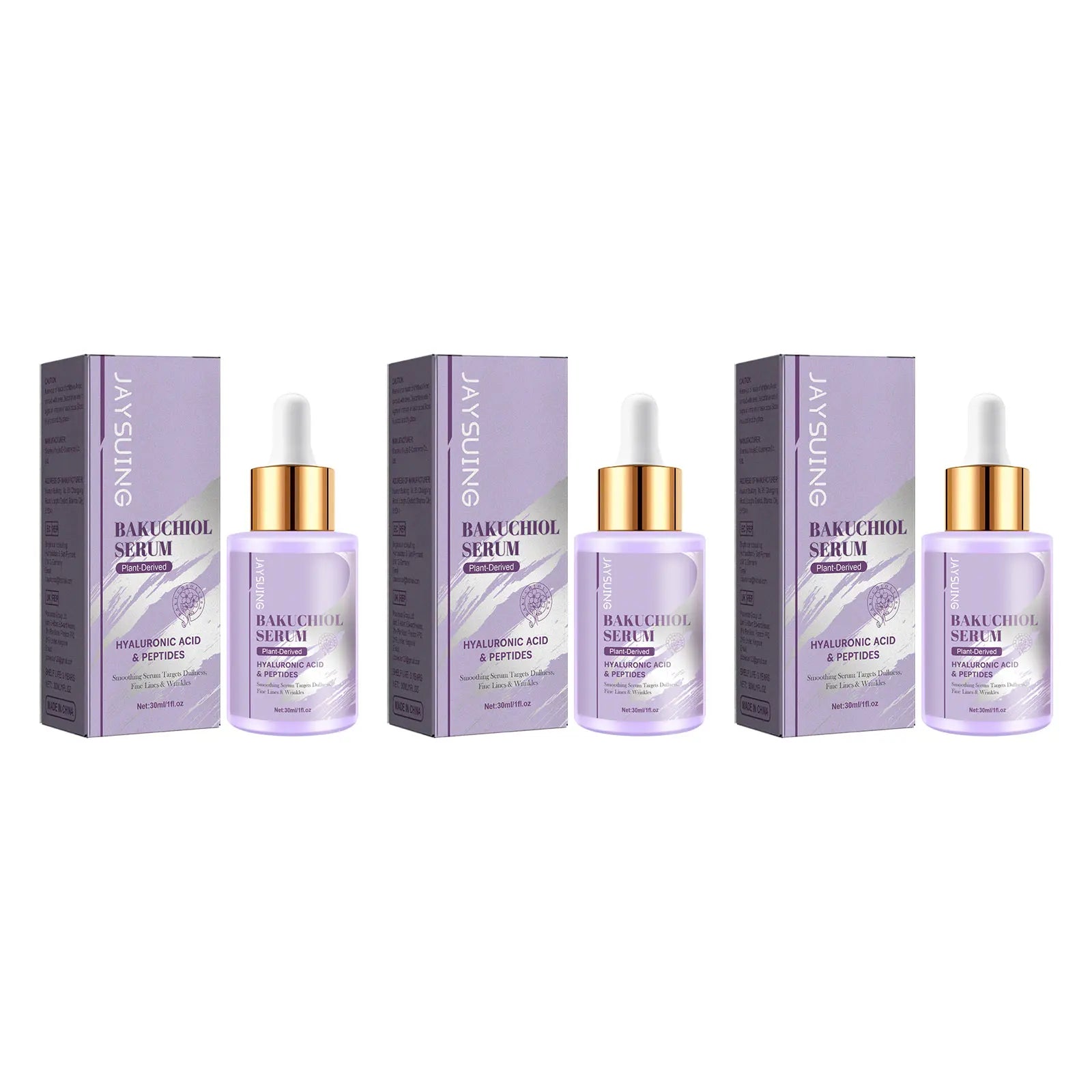 Bakuchiol Anti-Aging Face Serum – Firming & Wrinkle Fade 30ml Anti-Aging Face Serum Oasis Select 3x30ml boxed