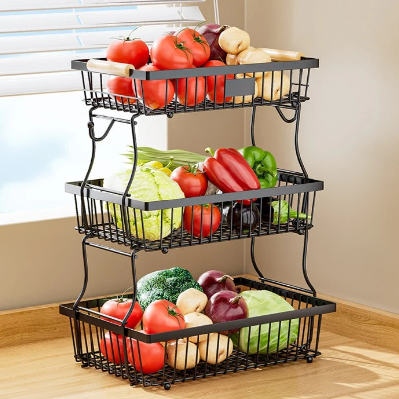 Fruit basket restaurant snack storage fruit basket wrought iron kitchen countertop removable fruit and vegetable storage basket Oasis Select