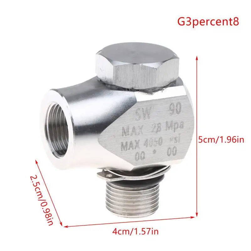 Stainless Steel 304 High Pressure Washer Car Wash Arm Connector With 360 Degree Swivel Joint For 1/4 Inch Or 3/8 Inch Fittings Oasis Select A2