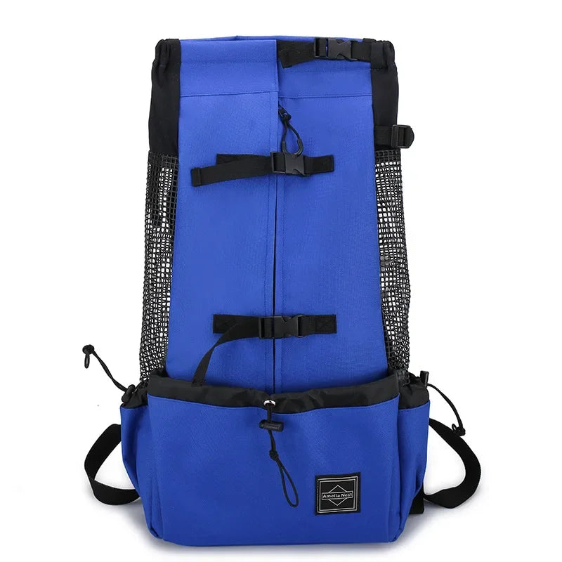 Outdoor Travel Puppy Medium Dog Backpack for Small Dogs Breathable Walking French Bulldog Carrier Bags Accessories Pet Supplies Oasis Select blue XL-suit 15-28kg