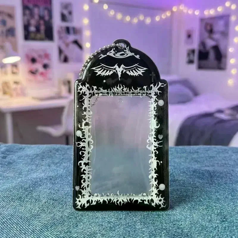 Idol Photo Card Holder Transparent Display Case for Star Chaser Campus Meal Card Storage Pendant Accessory Oasis Select