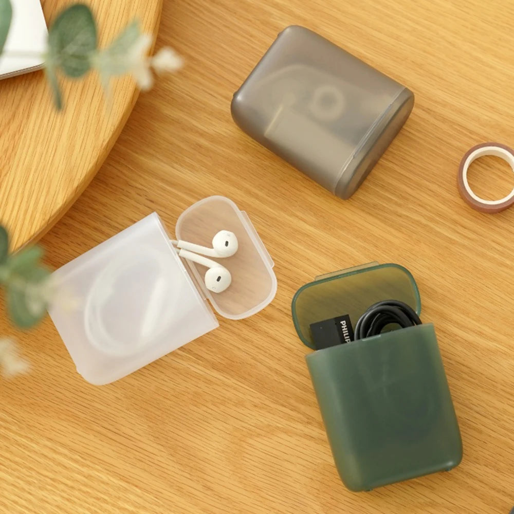 Transparent Storage Box with Lid – Cables, Jewelry Organizer