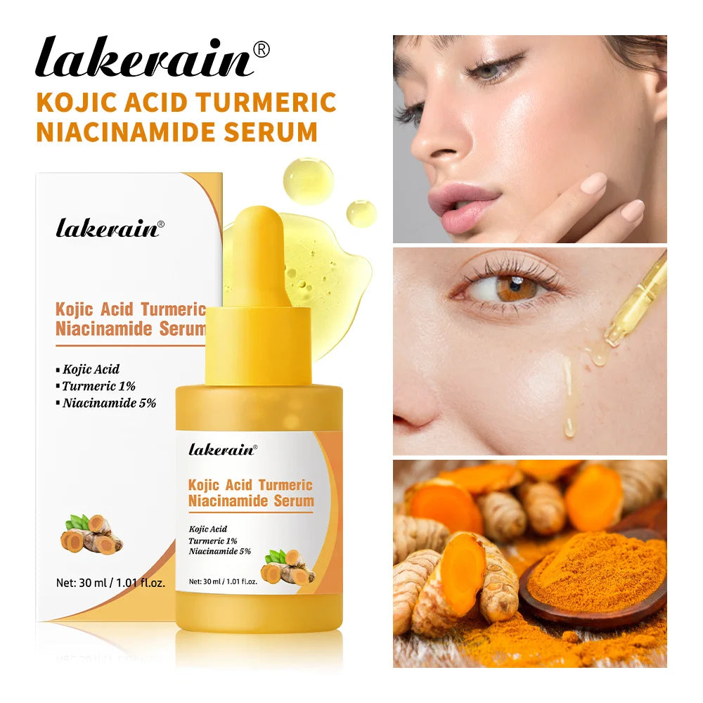 Kojic Acid Turmeric Niacinamide Serum Precise Dropper Design Deep Moisturizing Soothe Skin Brighten Skin Tone Facial Care Oasis Select