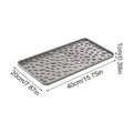 Anti-slip Heat Insulation Pad 16x8in Coffee Bar Mats for Countertop Silicone Coffee Mat for Dish Drying Plate Table Bar Kitchen Oasis Select Gray