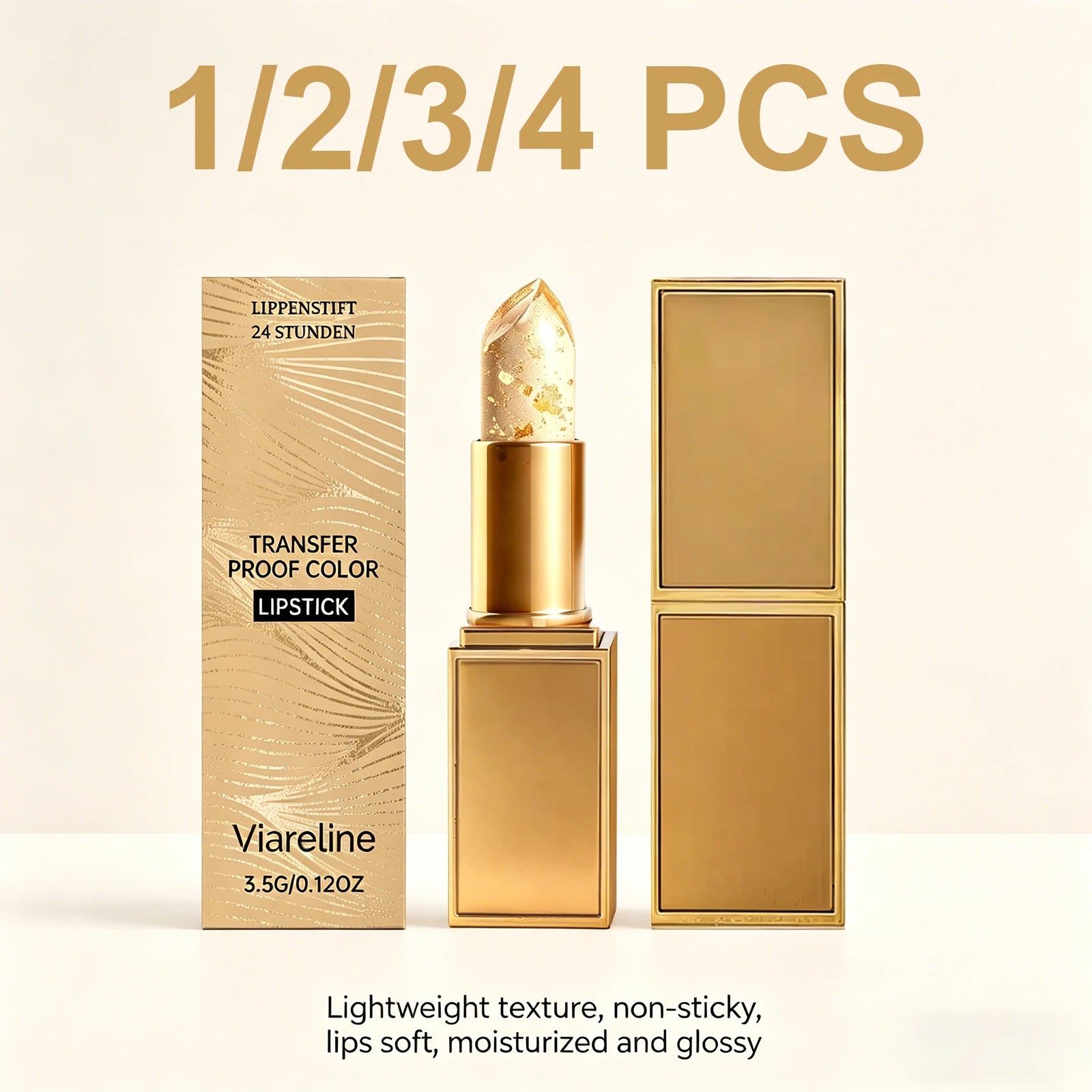 3.5g Gold Leaf Lip Balm Color Changing Temperature Reactive Moisturizing Natural Tint Non Greasy Long Lasting Hydrating Lip Care Oasis Select