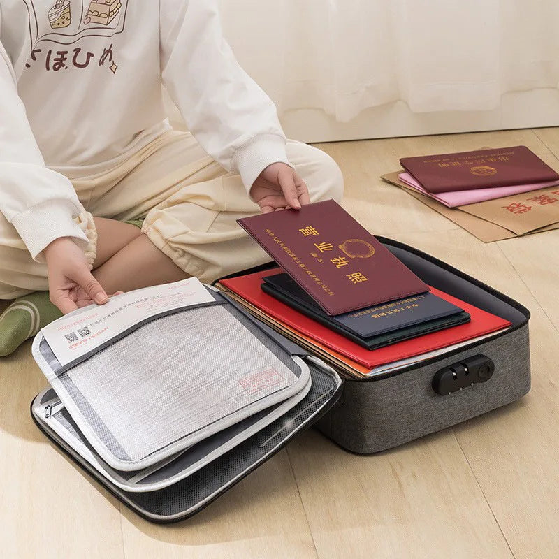 Password Lock Document & ID Storage Bag – 60-Slot Organizer