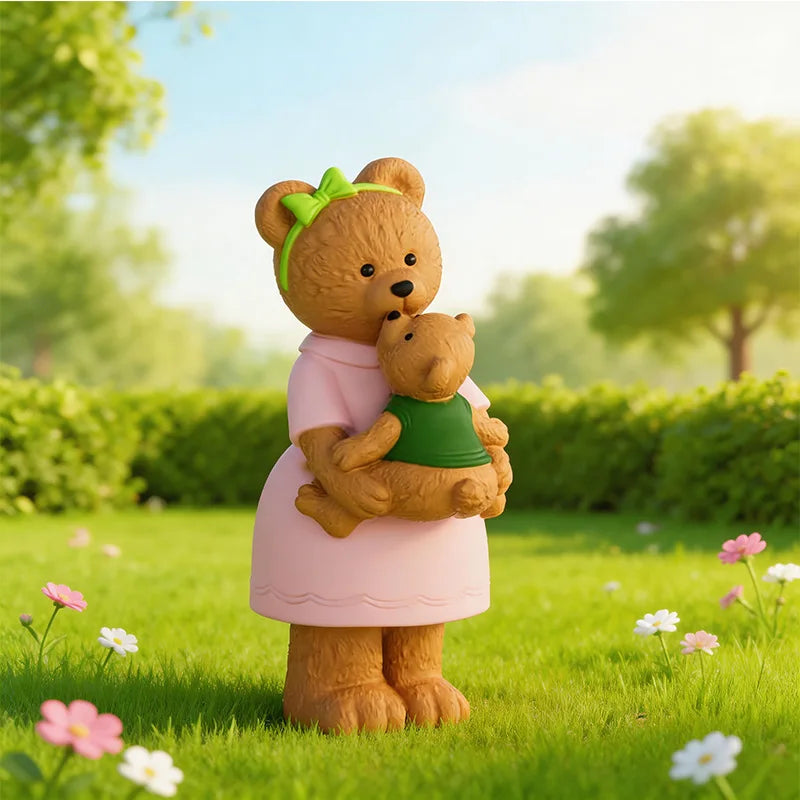 Valentine's Day Gift 3D Teddy Bear Couple Silicone Candle Mold Hugging Bear Couple Shape Epoxy Resin Mold Soap Making Tool Decor Oasis Select
