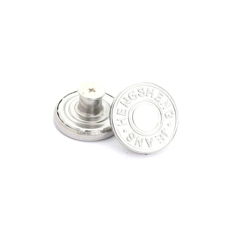 10/20/30/40pcs Adjustable Jean Buttons Replacement Metal Jeans Buttons No Sew Removable For Jeans Pants Bags Denim Clothing Oasis Select