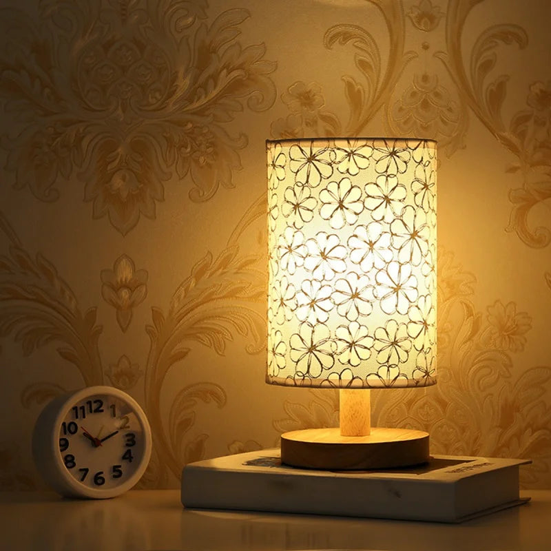 Linen Table Lamp USB Powered Modern Nordic Table Lamp Night Light Bedside Lamp For Bedroom Living Room Decoration Oasis Select