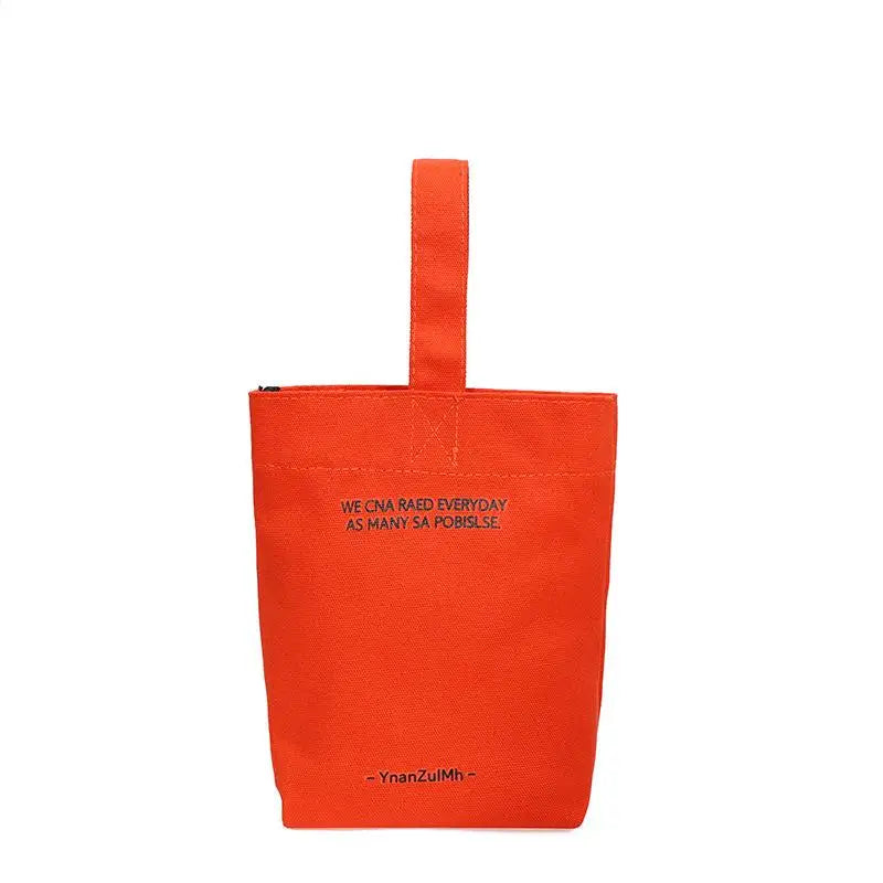 Simple Casual Handbags Canvas Shoulder Crossbody Bags Large Capacity Shopper Bag Letters Shoulder Crossbody Bags Purse Oasis Select Orange