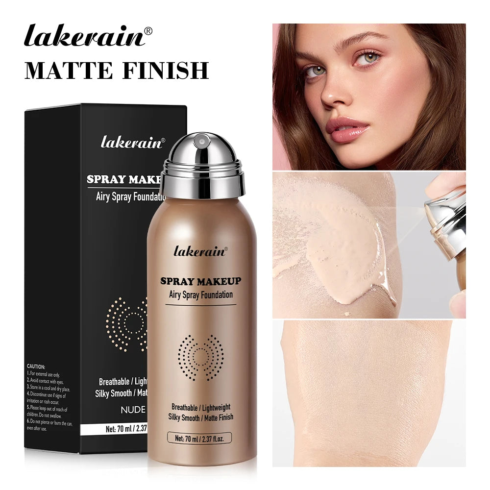 Airy Foundation Spray Waterproof Sweat-resistant Natural Silky Matte Finish Even Skin Tone Breathable Foundation Make-up Spray Oasis Select