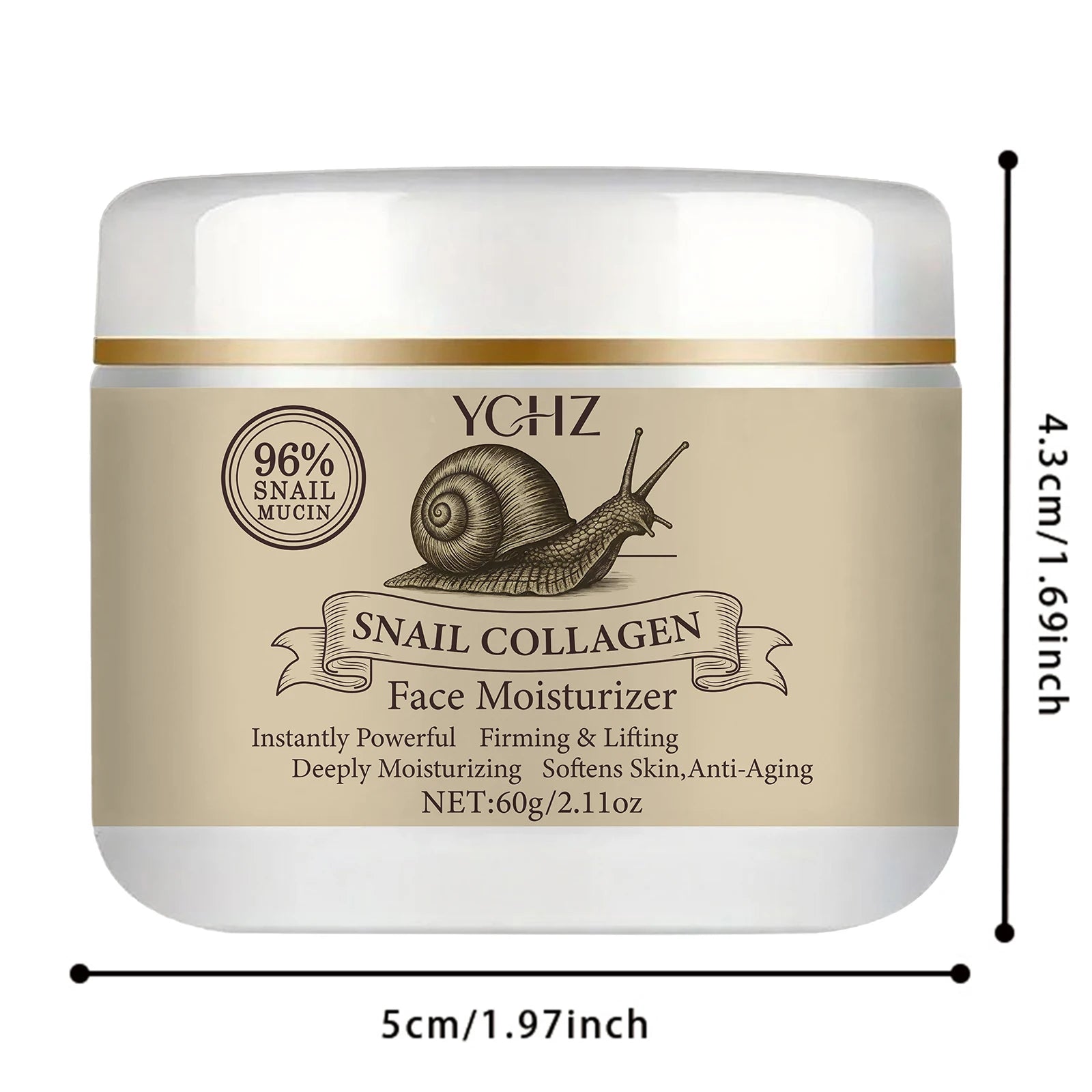 Snail Mucin 96% & Collagen Cream 60g – Korean Moisturizer