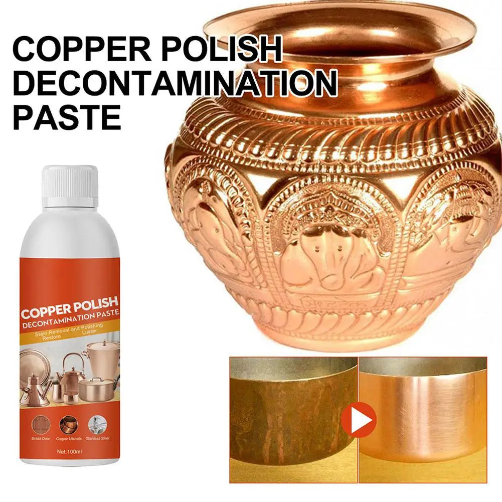 Brass and Copper Tarnish Remover Harmless Non-abrasive Metal Polish Cleaner for Polishing of Electrical Decontamination Paste Oasis Select