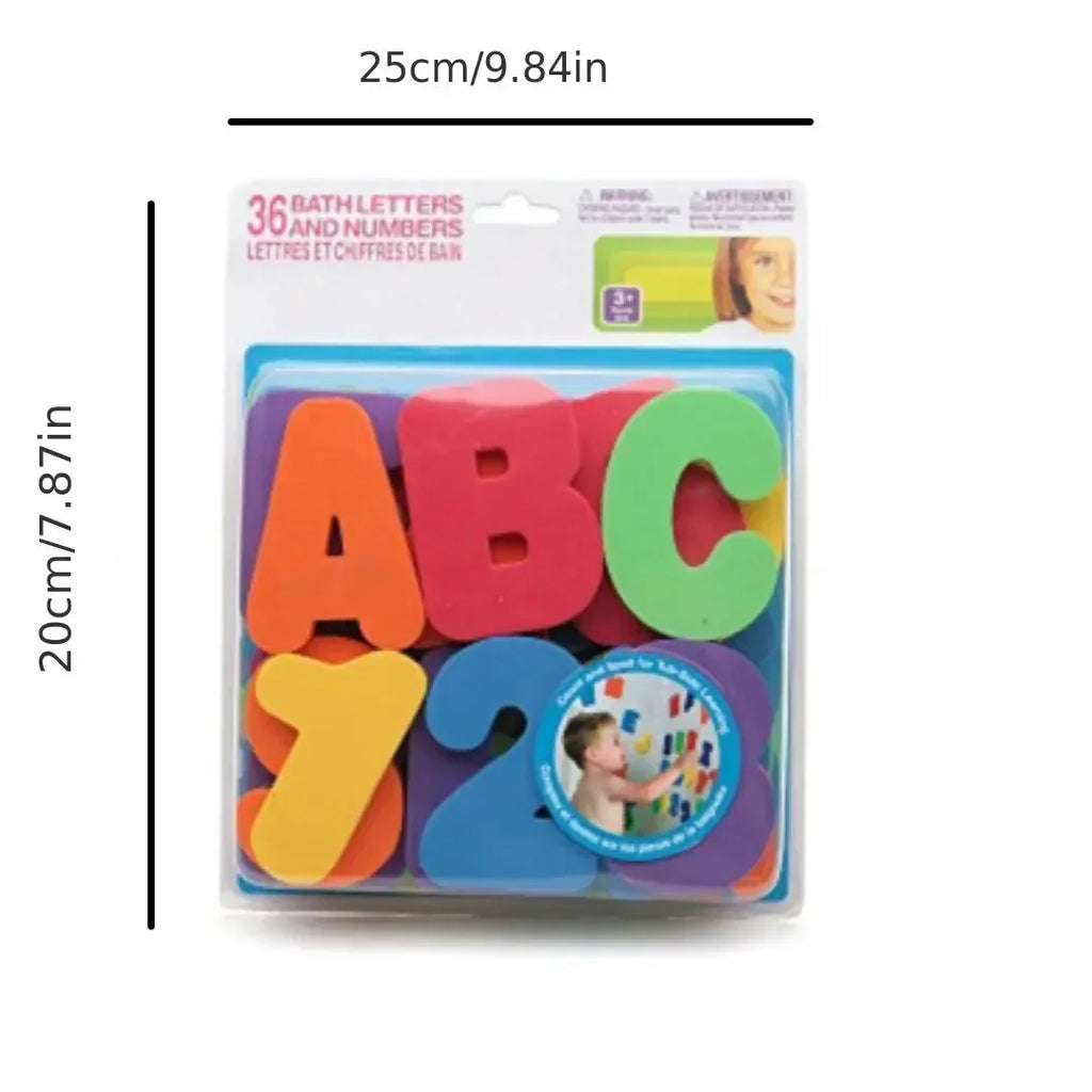 36pcs/set Alphanumeric Letter Bath Puzzle EVA Kids Baby Toys New Early Educational Kids Bath Funny Toy Bath Toys Oasis Select