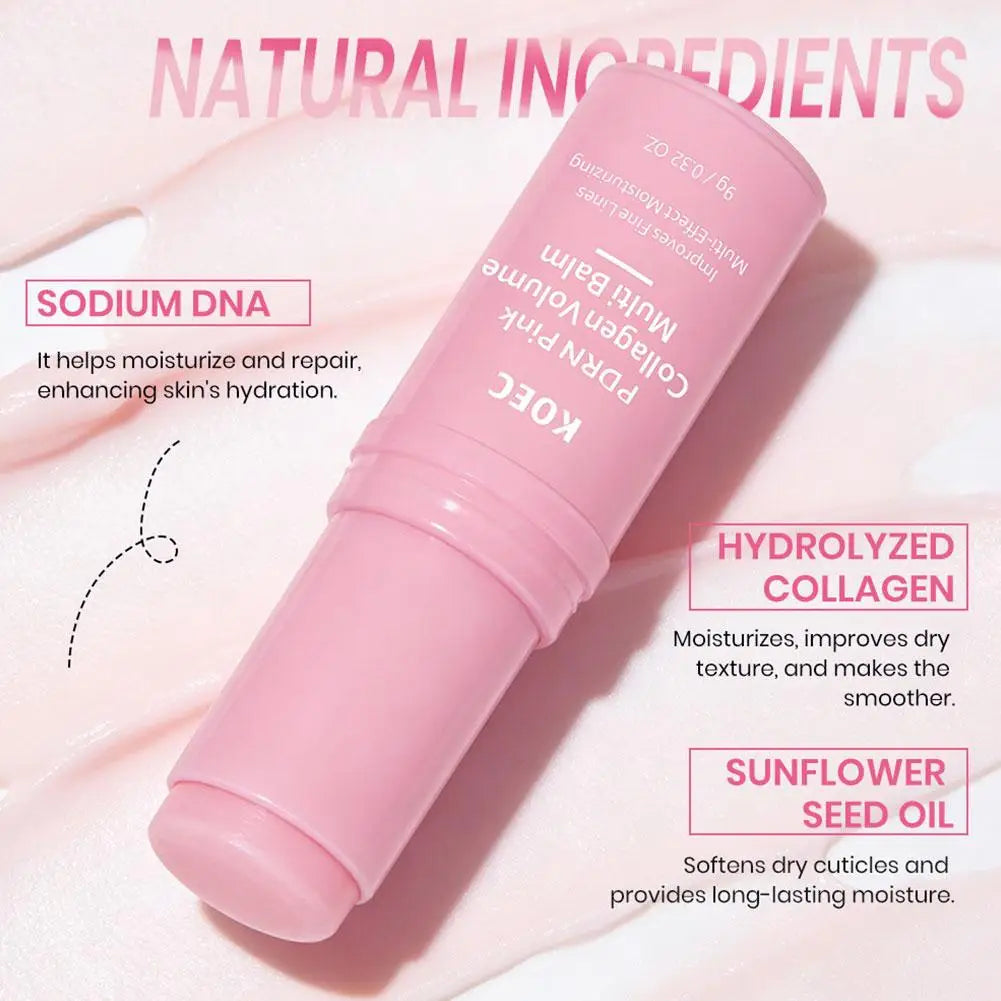 White Truffle Multi Balm Stick & PDRN Pink Collagen Volume Serum Stick Moisturizing Glowy Fade Fine Lines Finish Solid Skincare Oasis Select