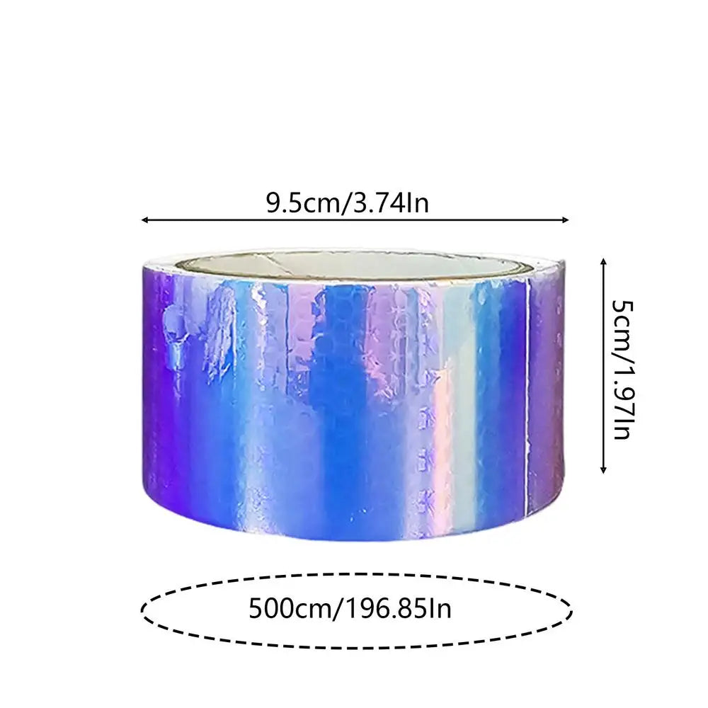Reflective Stickers Self-Adhesive Decorative Laser Tape DIY Glitter Party Gift Packing Home Decor Tape Hot Stamping Sticker Tape Oasis Select 5cmx5m