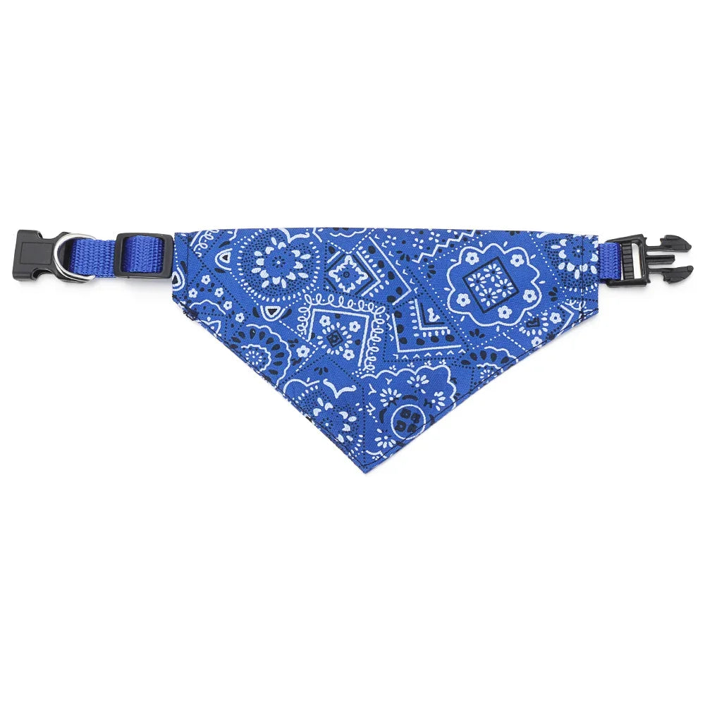 Adjustable Triangular Bandage For Pet Dog Cat Washable Scarf Bandana Collar Bibs Cat Neck Decor Birthday Party Dress Up Oasis Select Blue M 29-45cm