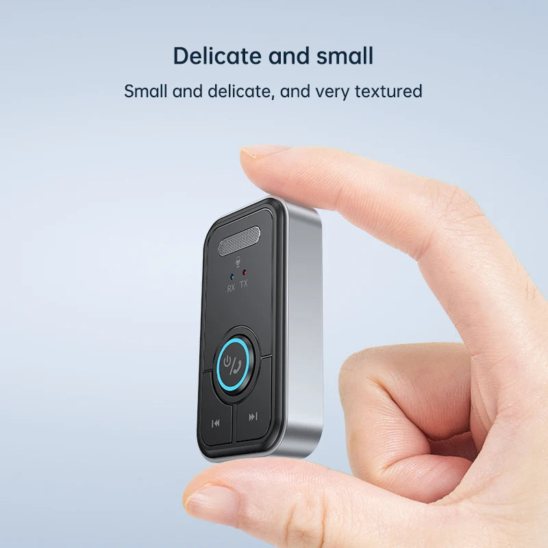 2 IN 1 Bluetooth 5.4 Audio Transmitter Receiver 3.5MM AUX HiFi Stereo Wireless Adapter With Mic For TV PC Car Airplane Speaker Oasis Select