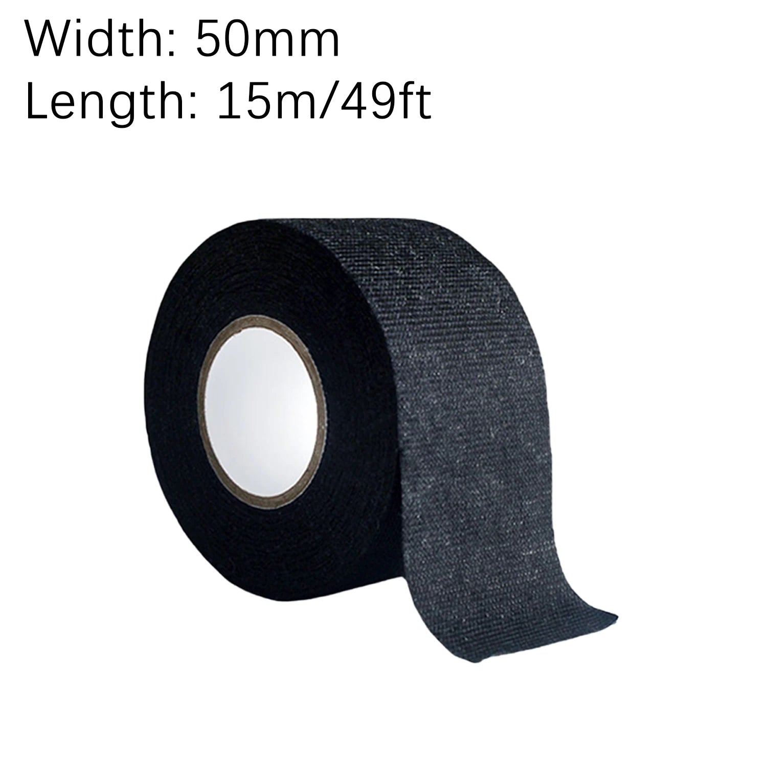 49/98Ft Electrical insulating tape soundproof heat-resistant 9-50MM automotive cable harness fabric shock-absorbing velvet tape Oasis Select 50MM 49Ft 0.3mm