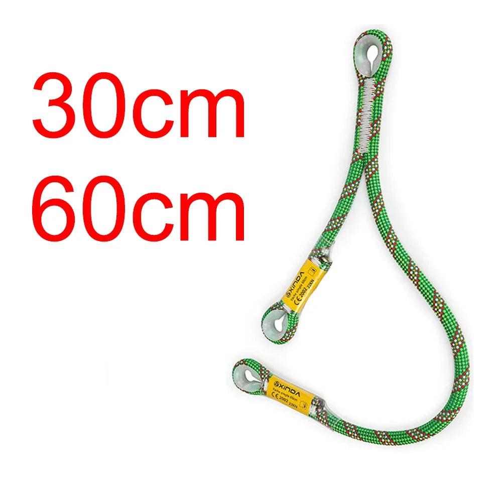 22kn Braided Prusik Cord Loop Sewn Eye to Eye Y V shaped rescue fall protection Safety Lanyard Protection Point Rope Oasis Select 30-60 Y Type