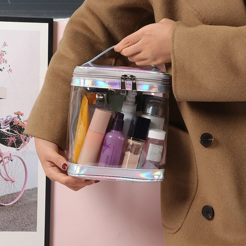 Clear Transparent Makeup Bag | Waterproof PVC Travel Cosmetic Pouch