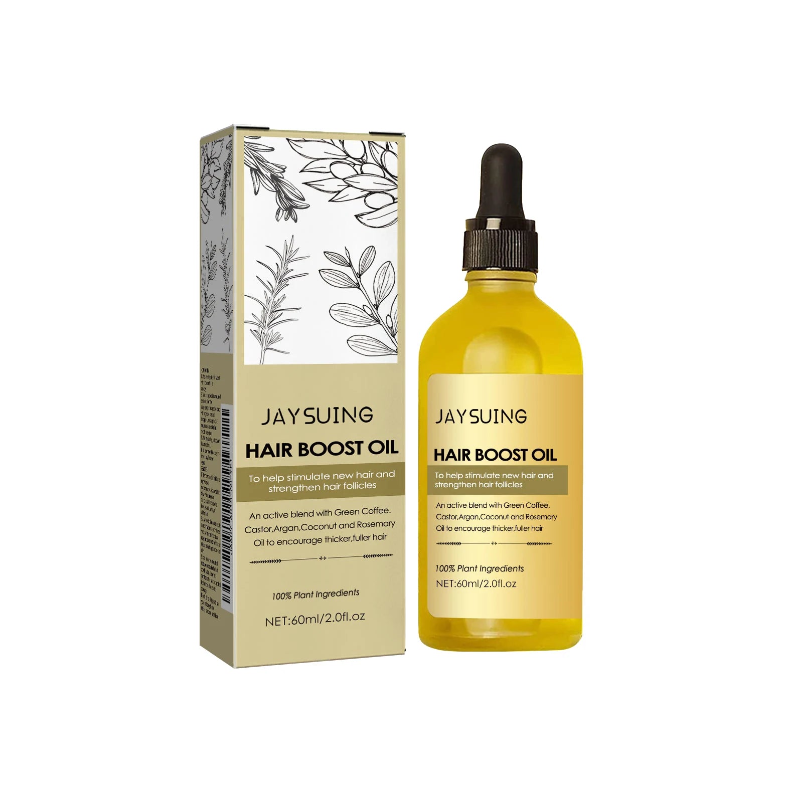 Jaysuing Rosemary Hair Growth Oil – Thicken & Strengthen 60ml Hair Growth Serum Oasis Select