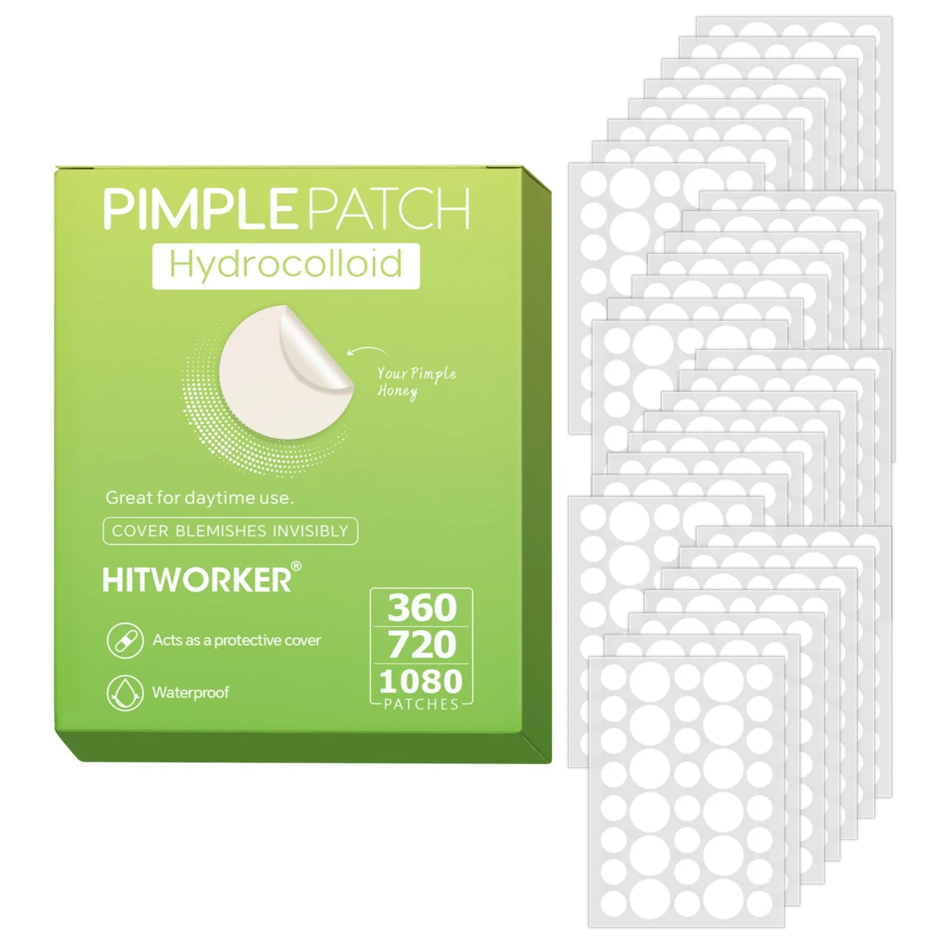 360/720/1080pcs hydrogel acne transparent patch, waterproof, alcohol free, non irritating essential for effective acne removal Oasis Select