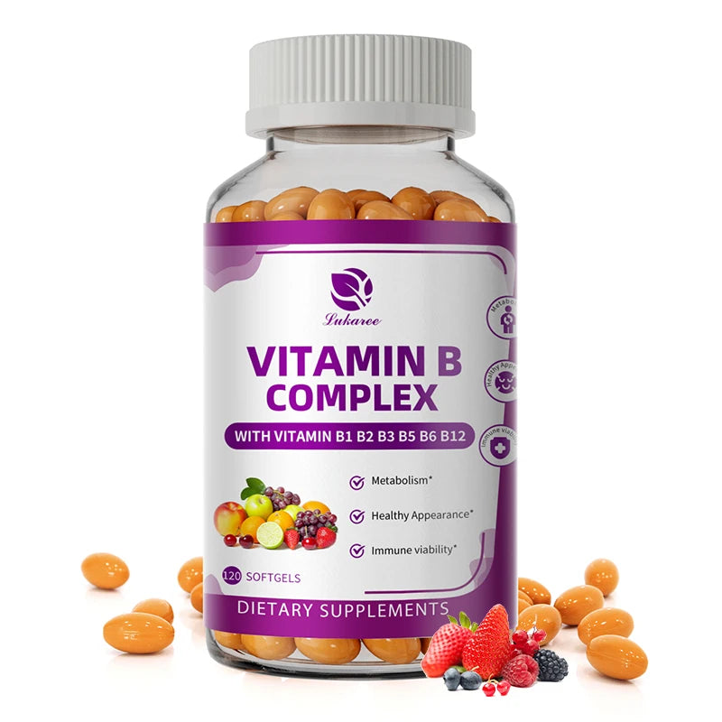 LUKAREE Vitamin B Complex for Men and Women with Biotin & Folic Acid Super Promote Human Metabolism ,Energy, Nerve Blood Support Oasis Select