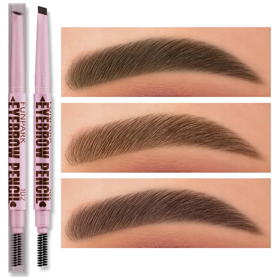 FUNPARK 2-in-1 Waterproof Eyebrow Pencil & Brush – 5 Colors