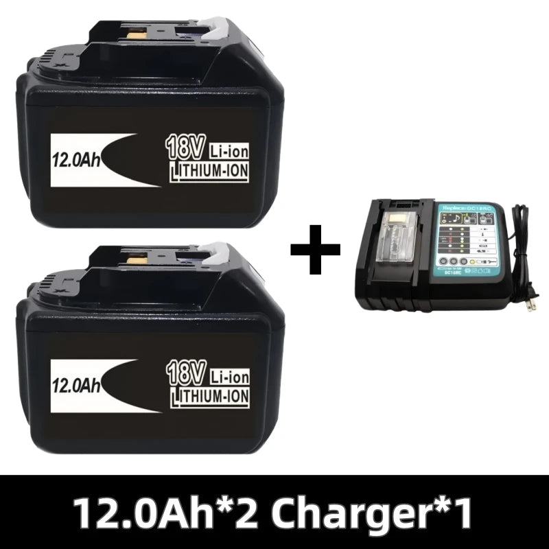 18V 12.0Ah battery for replacement Makita LXT BL1860B BL1860 BL1850 lithium-ion power tool battery Original 100NEW Oasis Select 12.0Ah x2 Charger x1