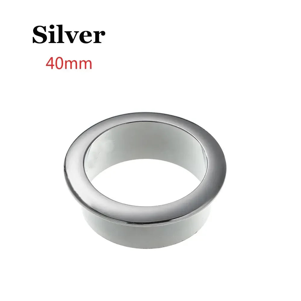25-80MM Computer Grommet Table Cable Outlet Port Desk Wire Hole Cover Buckle Line Organizer Desk Table Cable Fastener Hardware Oasis Select 40mm silver
