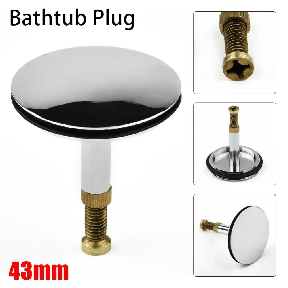 1Pcs Durable Pop Up Waste Stopper Bathtub Plug Only Flat Seal Brass Bath Stopper 43mm Adjustable Bathroom Tub Drain Filter Oasis Select