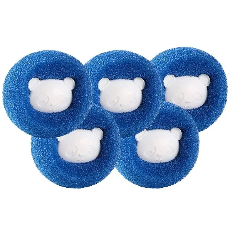 1-5pcs Pet Hair Remover Reusable Ball Laundry Washing Machine Filter Wool Sticker Cat Hair Remover Pet Fur Lint Catcher Home Oasis Select Blue-5PC 58x58x5mm