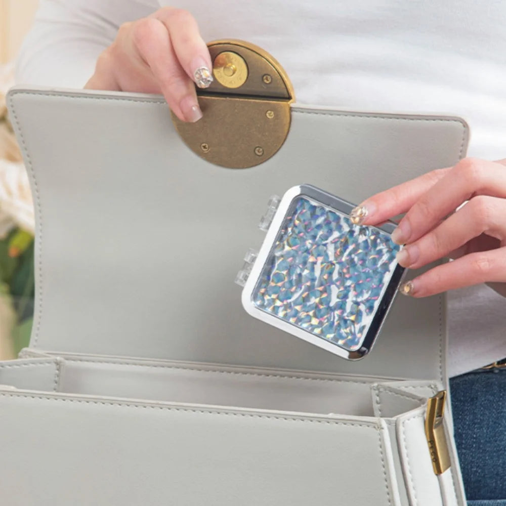 Double-Sided Folding Makeup Mirror | French Retro Water Ripple