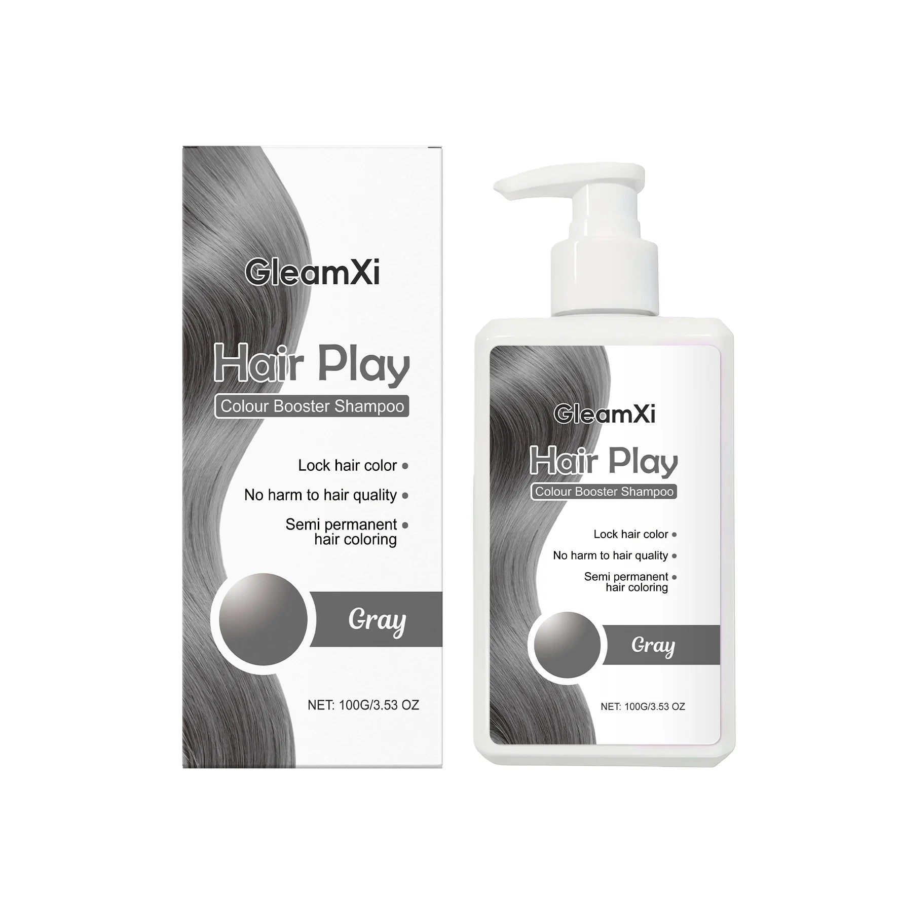 Color Booster Shampoo Lock Hair Color Enhance Semi-Permanent Colour Not Damaging Hair Non-irritating Scalp Hairdressing Shampoo Oasis Select Grey