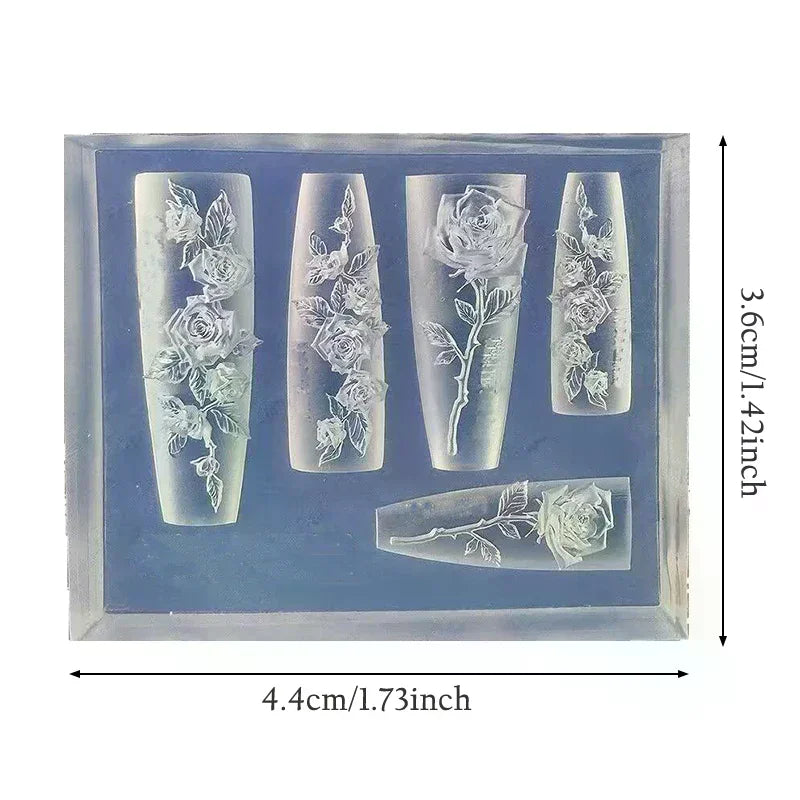 Flexible Nail Art Silicone Molds Create Rose Flower Charm For Professional Design And Jewelry Making Oasis Select