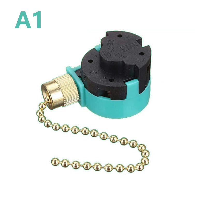 Ceiling Fan Switch 3 Speed 4 Wire ZE-268S6 Fan Pull Chain Speed Control Switch Oasis Select A1