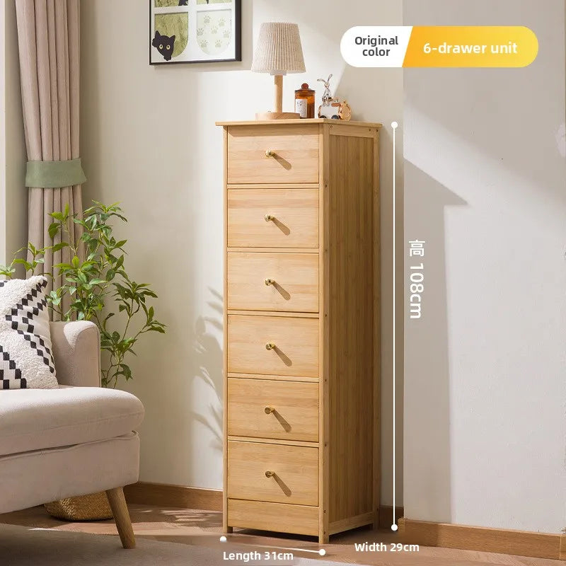 Bookcase storage cabinet chest cabinet lattice cabinet children's log storage bedside table multi-layer dining side cabinet Oasis Select Primary 6