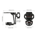 Foldable Rotating Motorcycle Handlebar Cup Holder | Metal & ABS