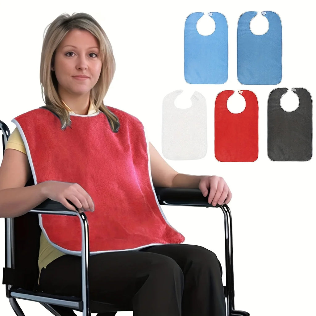 1pc Adult Bib for Eating and Care, Soft and Lightweight Daily Care Apron, Essential Aid for Elderly Mealtime Recovery Oasis Select