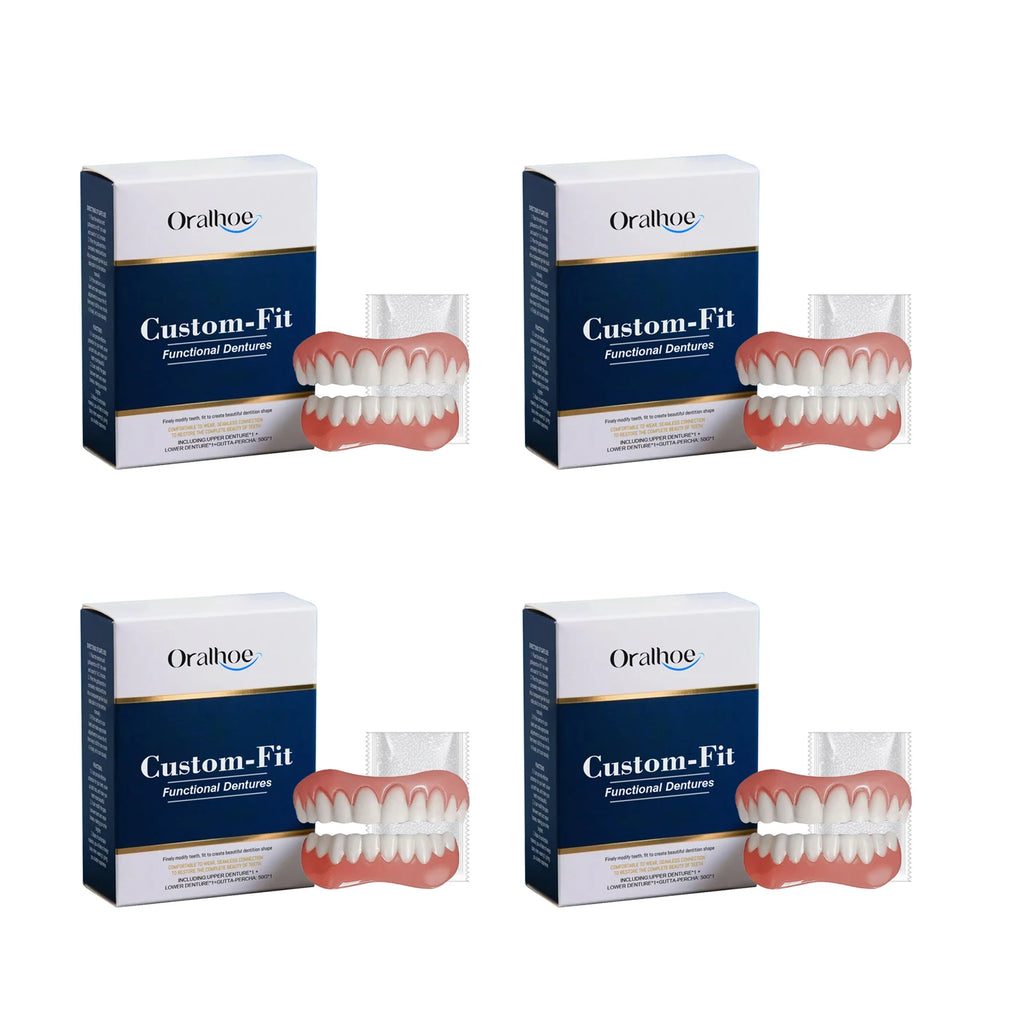 Oralhoe Soft Silicone Denture Reline Kit – Upper & Lower Set Denture Reline Kit Oasis Select 4sets boxed